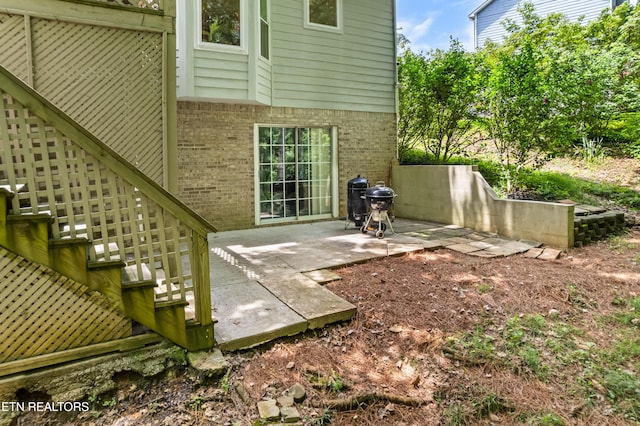 1312 Zachary Taylor Rd, Knoxville, TN 37922 - view of patio featuring grilling area and stairway