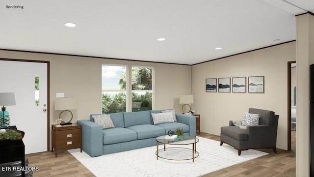 TBD Chestnut Cir, Lafollette, TN 37766 - living room featuring light wood-style flooring and recessed lighting