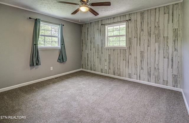 775 Middle Creek Rd, Cosby, TN 37722 - carpeted spare room featuring healthy amount of natural light, a textured ceiling, and ceiling fan