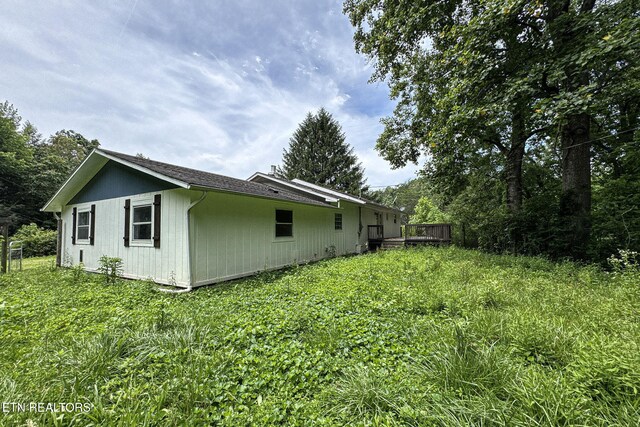 775 Middle Creek Rd, Cosby, TN 37722 - view of side of home featuring a wooden deck
