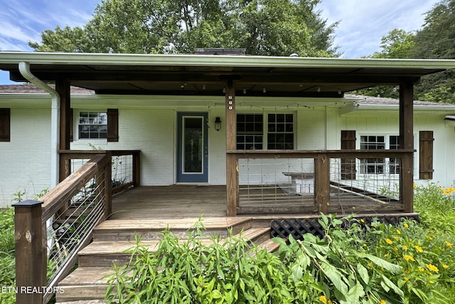 775 Middle Creek Rd, Cosby, TN 37722 - view of front of house with brick siding and covered porch