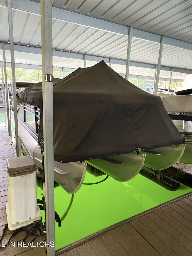 226 Mountain Crest Dr, Lafollette, TN 37766 - dock featuring boat lift