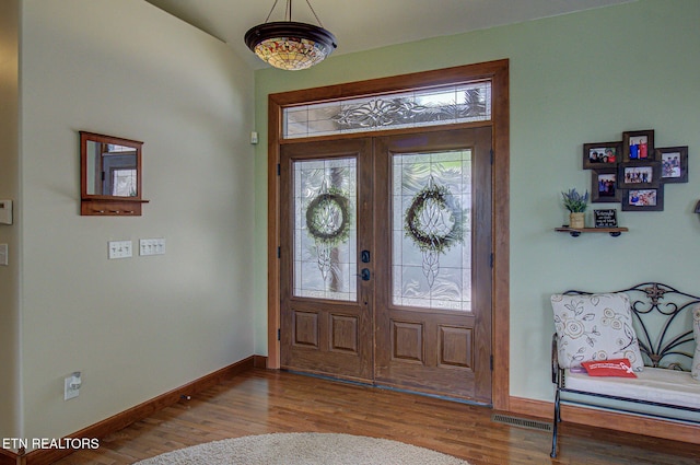 226 Mountain Crest Dr, Lafollette, TN 37766 - foyer featuring french doors and wood finished floors