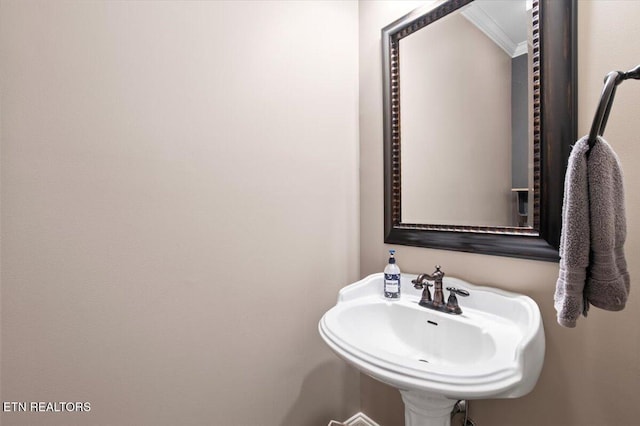 140 Broadleaf Ln Unit 100, Caryville, TN 37714 - bathroom featuring crown molding and a sink