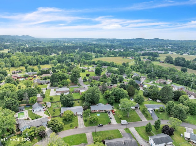 3413 N Fountaincrest Dr, Knoxville, TN 37918 - aerial perspective of suburban area featuring a mountain backdrop