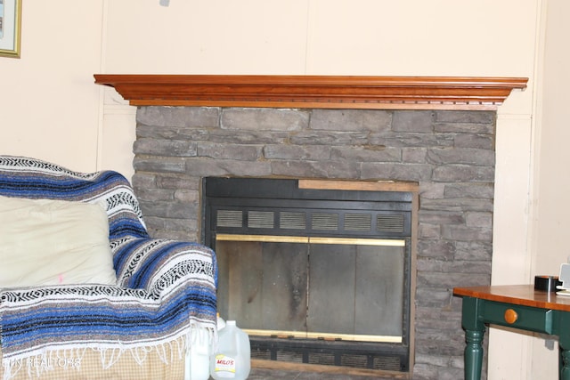 2122 Pickett Park Hwy, Jamestown, TN 38556 - detailed view of a stone fireplace