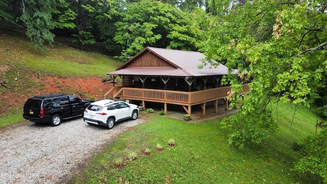 487 Straight Branch Rd, Speedwell, TN 37870 - view of front of house featuring a metal roof and driveway