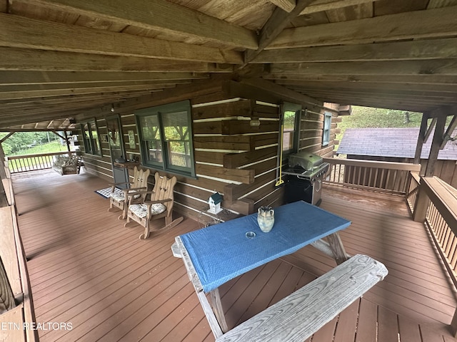 487 Straight Branch Rd, Speedwell, TN 37870 - deck with a grill