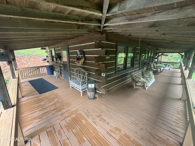 487 Straight Branch Rd, Speedwell, TN 37870 - view of wooden deck
