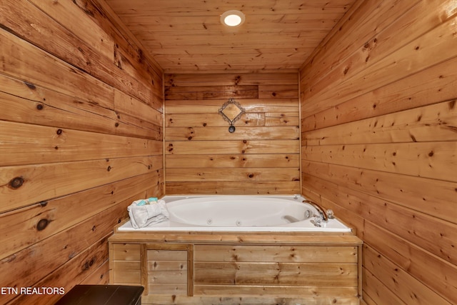 1528 Rainbow Ridge Way, Sevierville, TN 37862 - full bath with wood walls, a whirlpool tub, and wood ceiling
