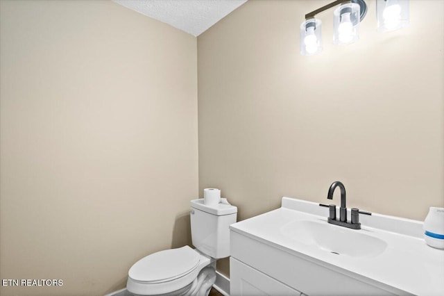 715 E Kentucky Ave, Lafollette, TN 37766 - half bathroom with vanity and a textured ceiling