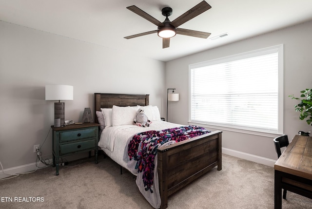 11914 Sandy Run Rd, Knoxville, TN 37934 - bedroom with light carpet and ceiling fan