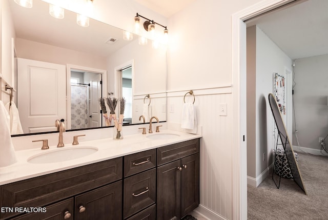 11914 Sandy Run Rd, Knoxville, TN 37934 - full bathroom featuring double vanity and baseboards
