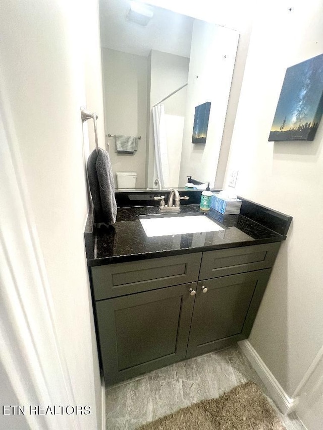 326 Shooting Star Loop Unit 201, Townsend, TN 37882 - bathroom featuring vanity and a shower with shower curtain