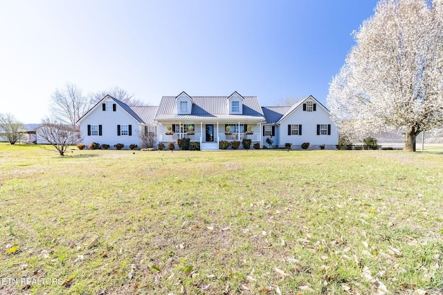 361 River Dr, Dunlap, TN 37327 - modern inspired farmhouse featuring covered porch, a front yard, and a metal roof