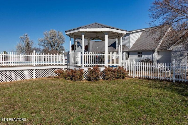361 River Dr, Dunlap, TN 37327 - view of yard with a ceiling fan and a deck