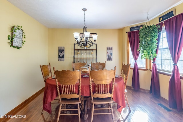 361 River Dr, Dunlap, TN 37327 - dining space with a chandelier and hardwood / wood-style flooring