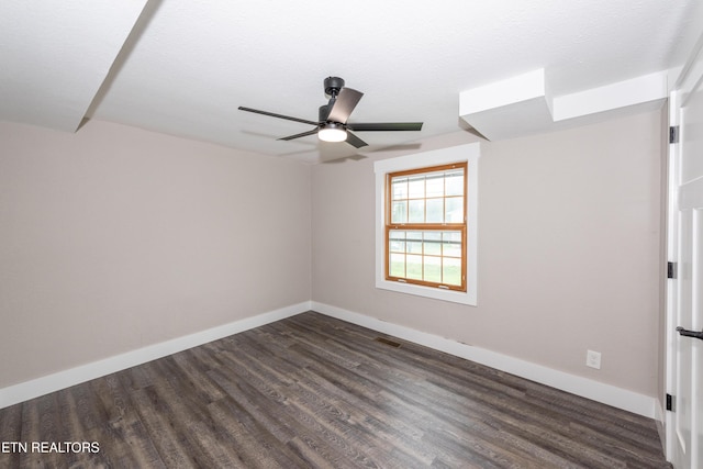 957 W Hunt Rd, Alcoa, TN 37701 - empty room featuring dark wood-style floors and ceiling fan