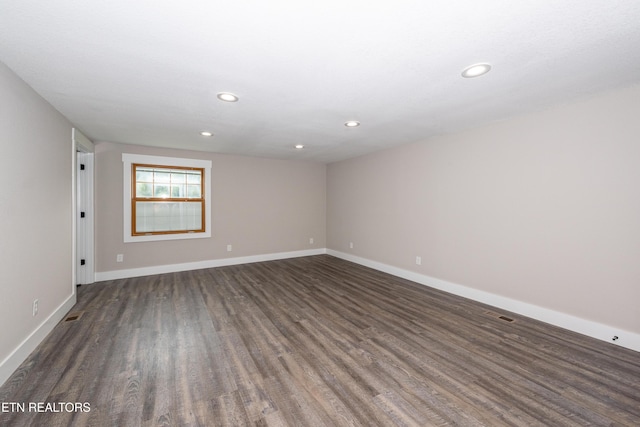 957 W Hunt Rd, Alcoa, TN 37701 - spare room with dark wood-type flooring and recessed lighting