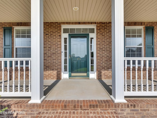 1511 Atlee Summit Ln, Knoxville, TN 37931 - property entrance featuring covered porch and brick siding