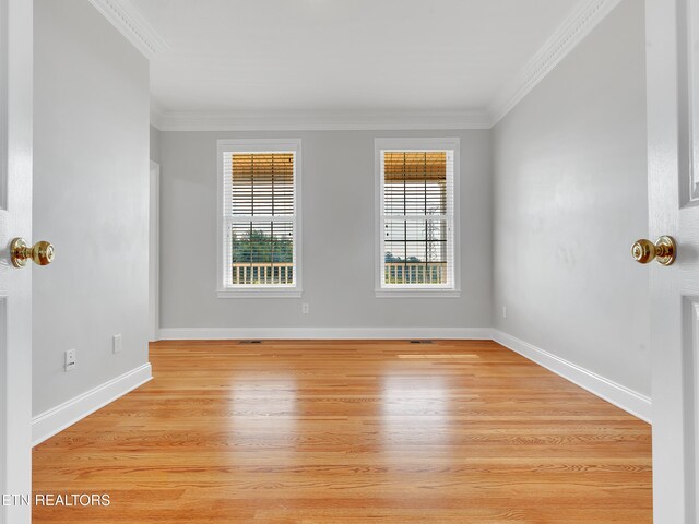 1511 Atlee Summit Ln, Knoxville, TN 37931 - spare room featuring ornamental molding and light wood-style flooring