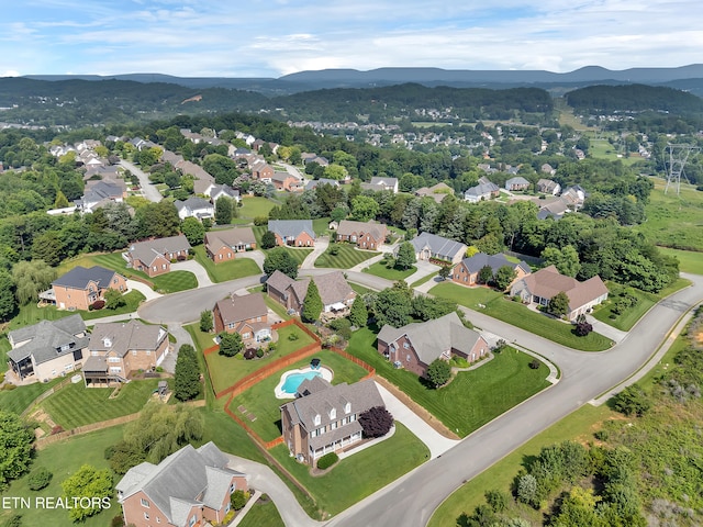 1511 Atlee Summit Ln, Knoxville, TN 37931 - aerial perspective of suburban area with mountains