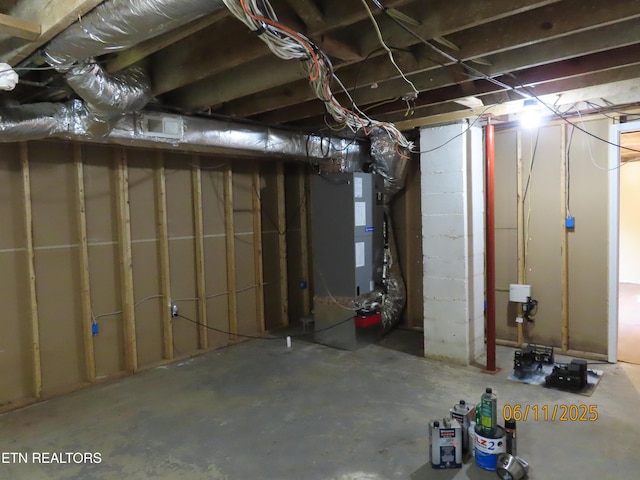 110 Dale Rd, Oakdale, TN 37829 - unfinished basement featuring heating unit