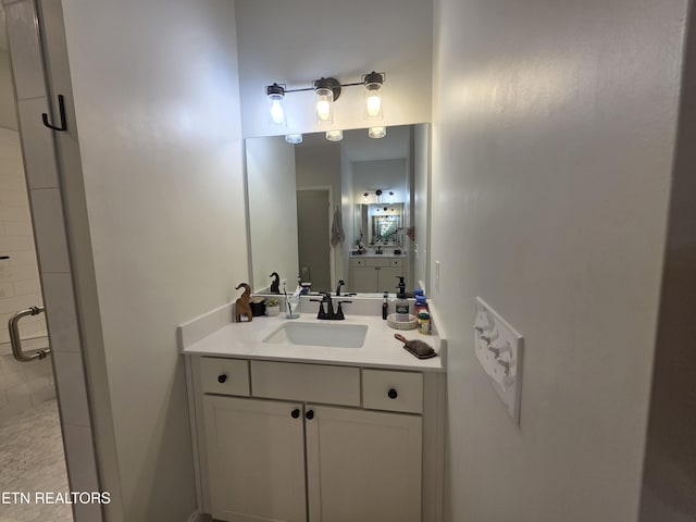 6312 Knightsboro Rd, Knoxville, TN 37912 - bathroom with vanity and a tile shower