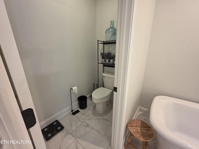 6312 Knightsboro Rd, Knoxville, TN 37912 - bathroom featuring toilet and marble finish floors