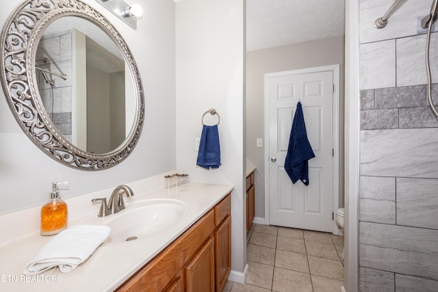 2544 Bay Meadows Way, Sevierville, TN 37876 - bathroom with vanity, tile patterned floors, and a shower with curtain