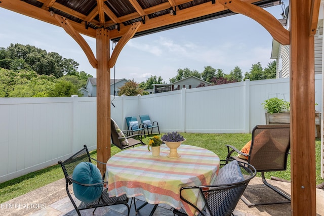 2544 Bay Meadows Way, Sevierville, TN 37876 - fenced backyard with a patio area and a gazebo