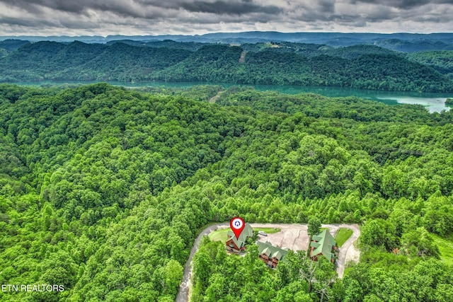 152 Eagle Crst, Tazewell, TN 37879 - aerial view of a heavily wooded area and a water and mountain view