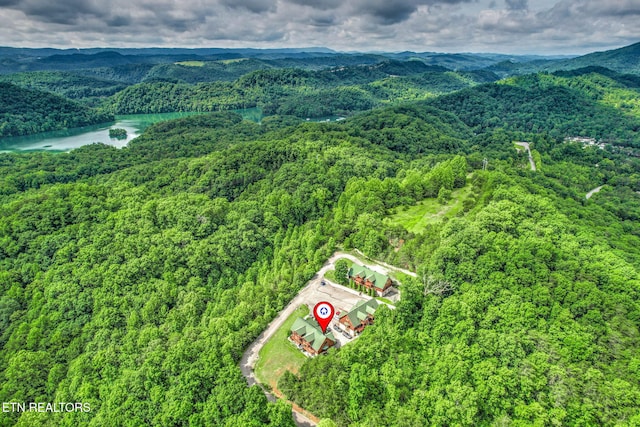 152 Eagle Crst, Tazewell, TN 37879 - aerial view of a heavily wooded area and a water and mountain view