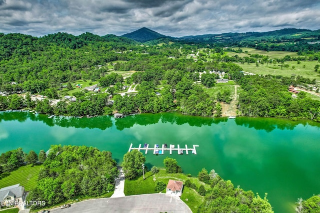 152 Eagle Crst, Tazewell, TN 37879 - bird's eye view of a water and mountain view and a heavily wooded area