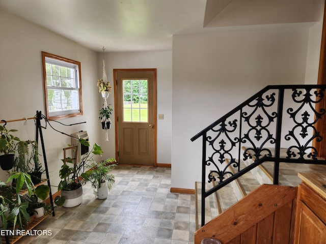 1865 Campground Rd, Clarkrange, TN 38553 - entryway with baseboards and stone finish flooring