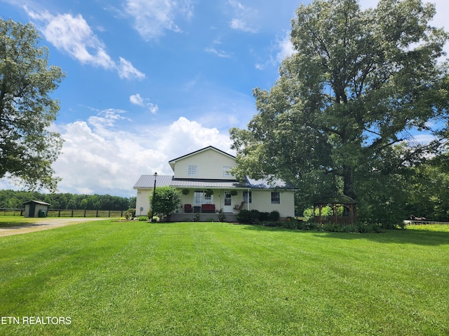 1865 Campground Rd, Clarkrange, TN 38553 - view of front of property featuring a gazebo and a metal roof