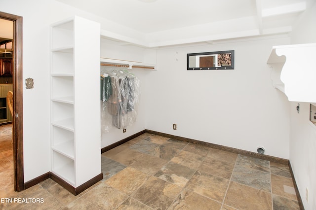 146 Lake Hills Dr, Oak Ridge, TN 37830 - laundry room featuring stone finish floors and baseboards