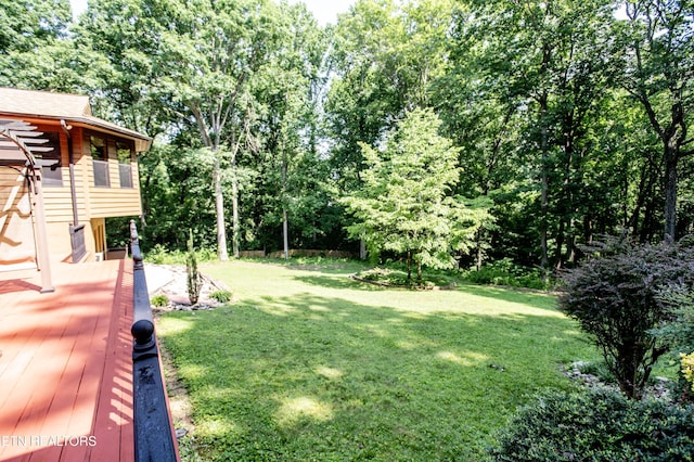 146 Lake Hills Dr, Oak Ridge, TN 37830 - view of grassy yard with a deck