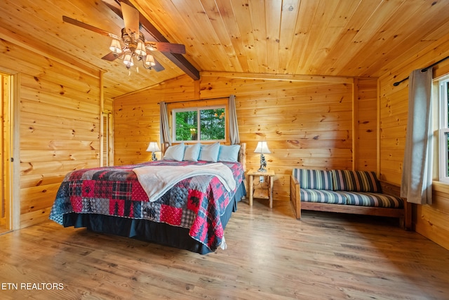1516 Zurich Rd, Gatlinburg, TN 37738 - bedroom featuring wood finished floors, wood walls, and wood ceiling