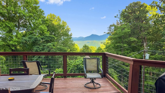 1516 Zurich Rd, Gatlinburg, TN 37738 - wooden deck with a mountain view