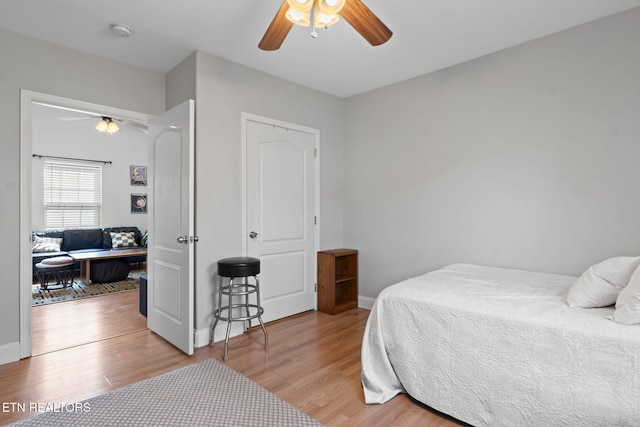 1132 Connecticut Ave, Knoxville, TN 37921 - bedroom with wood finished floors and a ceiling fan