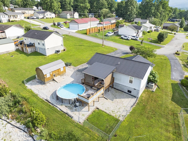 155 Kay Springs Cir, Jacksboro, TN 37757 - aerial view of residential area with a pool