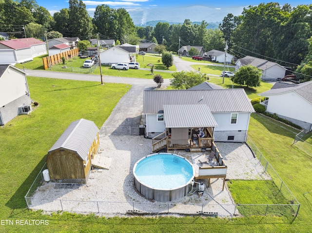155 Kay Springs Cir, Jacksboro, TN 37757 - aerial view of residential area with a pool area