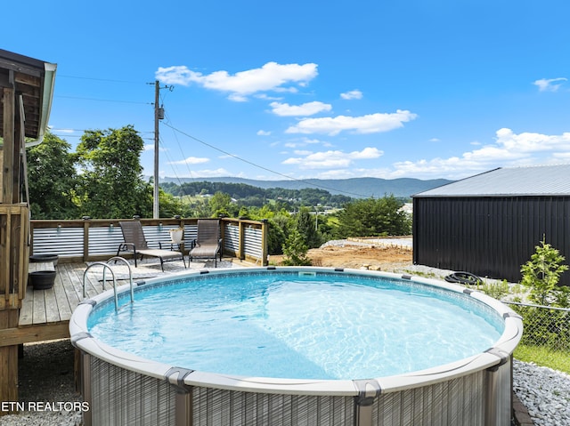 155 Kay Springs Cir, Jacksboro, TN 37757 - view of pool with a deck with mountain view