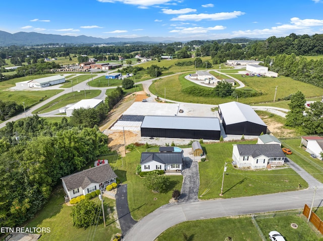 155 Kay Springs Cir, Jacksboro, TN 37757 - aerial perspective of suburban area featuring a mountain backdrop