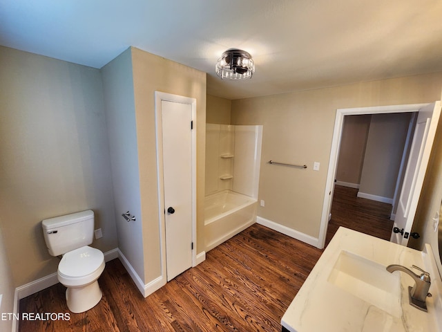 212 Ellison Rd, Lafollette, TN 37766 - bathroom featuring wood finished floors, vanity, and shower / tub combination