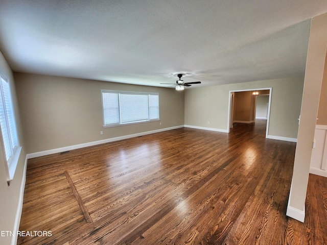 212 Ellison Rd, Lafollette, TN 37766 - spare room featuring ceiling fan and dark wood finished floors