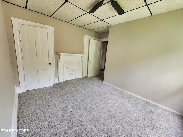 918 5th St, Jellico, TN 37762 - spare room with carpet flooring and a paneled ceiling