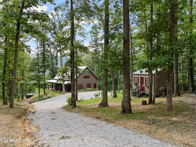 187 Persimmon Ln, Pioneer, TN 37847 - view of front of house with gravel driveway