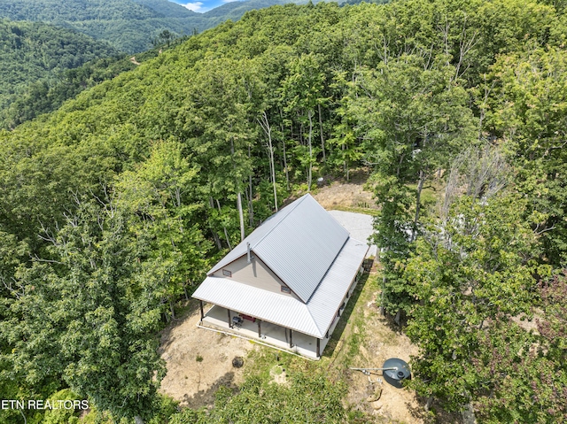 187 Persimmon Ln, Pioneer, TN 37847 - view from above of property with a forest and a mountain backdrop
